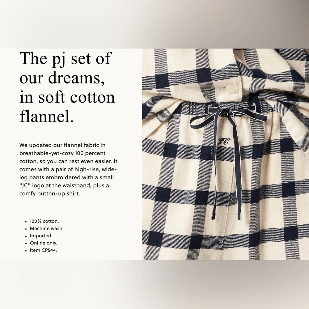 J. Crew Plaid Flannel PJ Pants XS